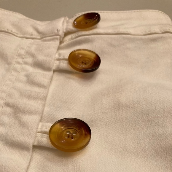 a white jean skirt with buttons - Picture 3 of 4
